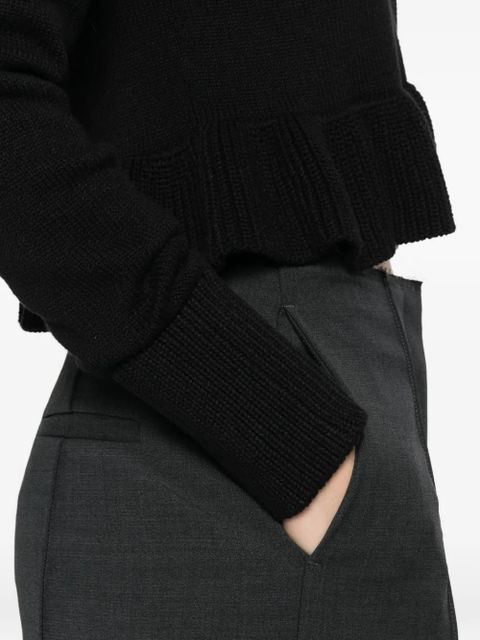 Cecilie Bahnsen Prisca ruffled cardigan - Black