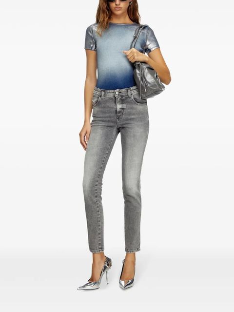 Diesel T-Ele-Long-Q1 T-shirt - Blue - zdjęcie produktu nr 2