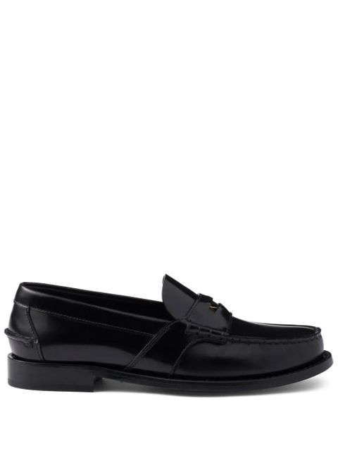 Prada brushed-leather loafers - Black - zdjęcie produktu nr 1