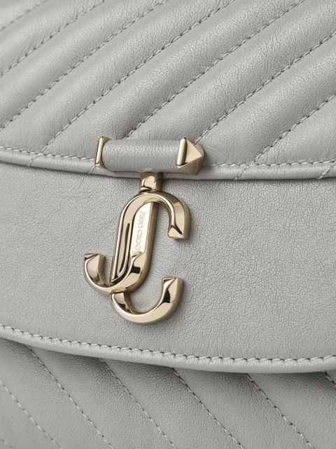 Jimmy Choo quilted curve-handle shoulder bag - Grey