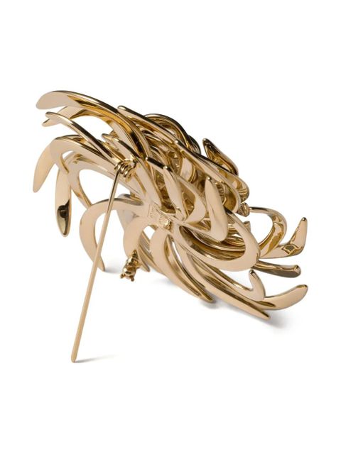 Miu Miu swirl brooch - Gold