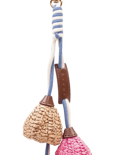 Marni flower-pendant keyring - Blue - zdjęcie produktu nr 2