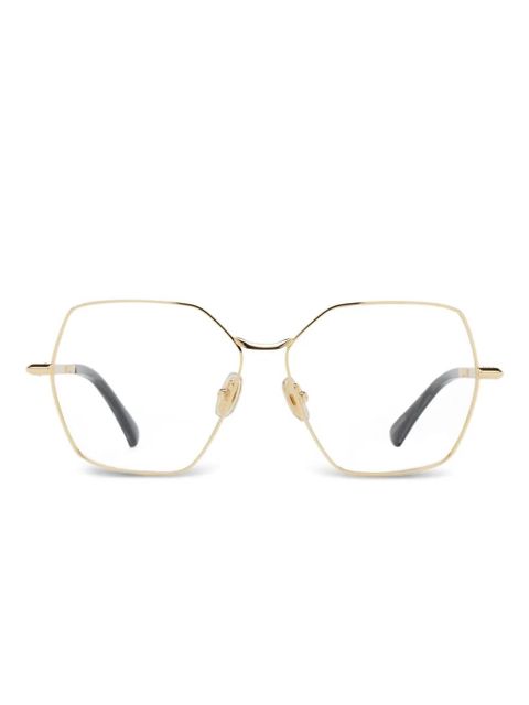 Max Mara Eyewear geometric-frame glasses - Gold - zdjęcie produktu nr 1