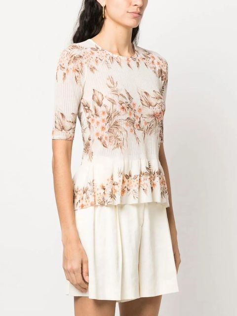 TWINSET floral-print cotton blouse - Neutrals