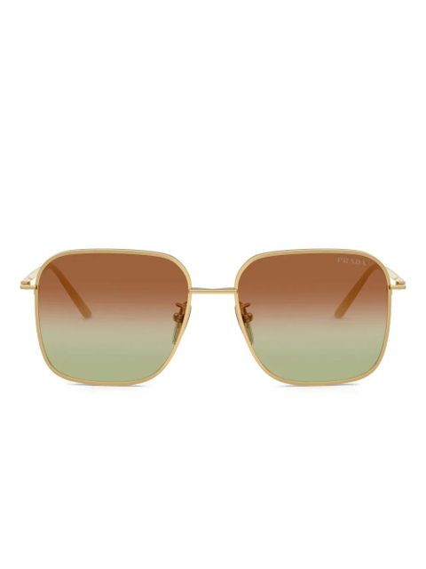Prada Eyewear square-frame sunglasses - Gold - zdjęcie produktu nr 1
