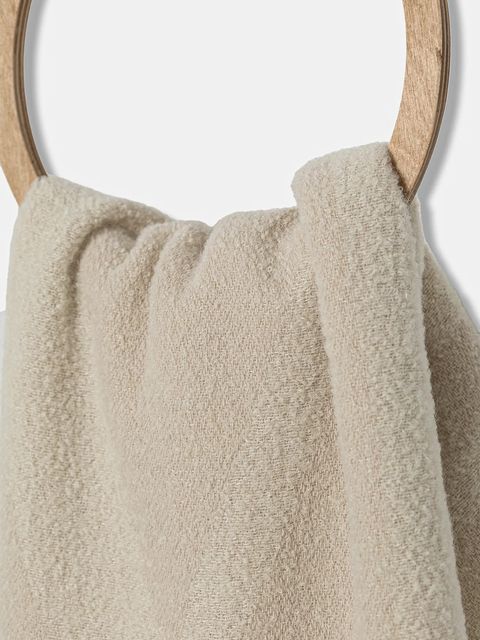 Marc O'Polo szalik z dodatkiem wełny damski kolor beżowy gładki 509809102095 - zdjęcie produktu nr 2