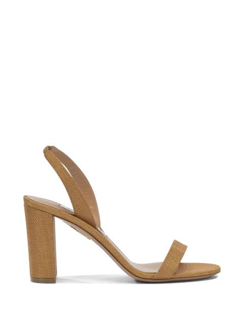 Aquazzura woven slingback sandals - Neutrals - zdjęcie produktu nr 1