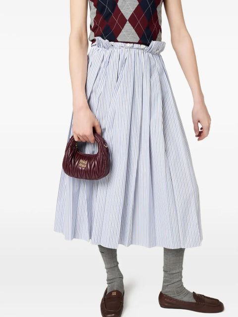 Miu Miu Wander matelassé nappa leather hobo mini-bag - Red