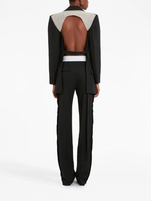 Victoria Beckham open-back single-breasted blazer - Black - zdjęcie produktu nr 2