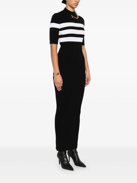 Jean Paul Gaultier striped maxi dress - Black