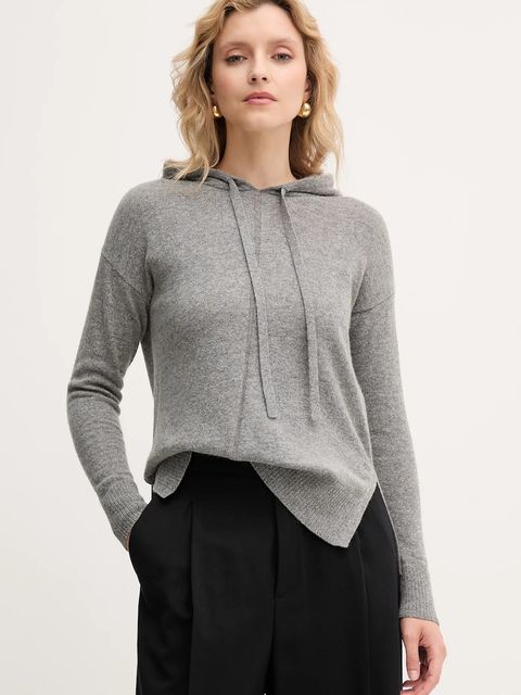 Marella sweter z domieszką wełny Emme by Marella damski kolor szary lekki 2525366011200 - zdjęcie produktu nr 1