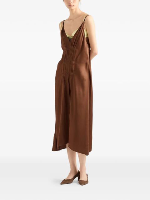 Prada satin crepe dress - Brown - zdjęcie produktu nr 2