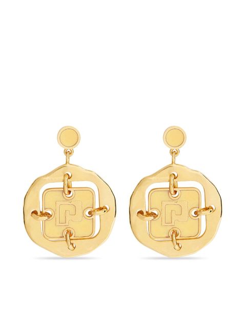 Rabanne Medal drop earrings - Gold - zdjęcie produktu nr 1