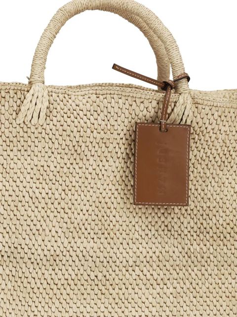 Manebi maxi Saona woven tote bag - Neutrals