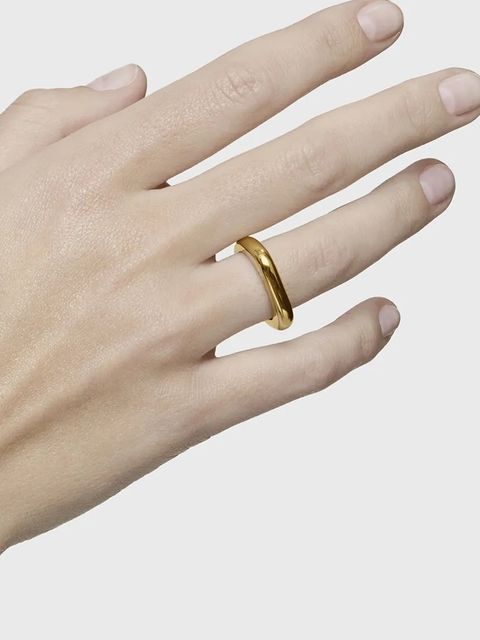 Tous pierścionek ze srebra pokrytego złotem 1004239110