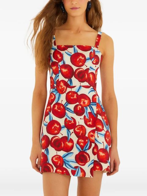 FARM Rio cherry-print mini dress - White - zdjęcie produktu nr 1