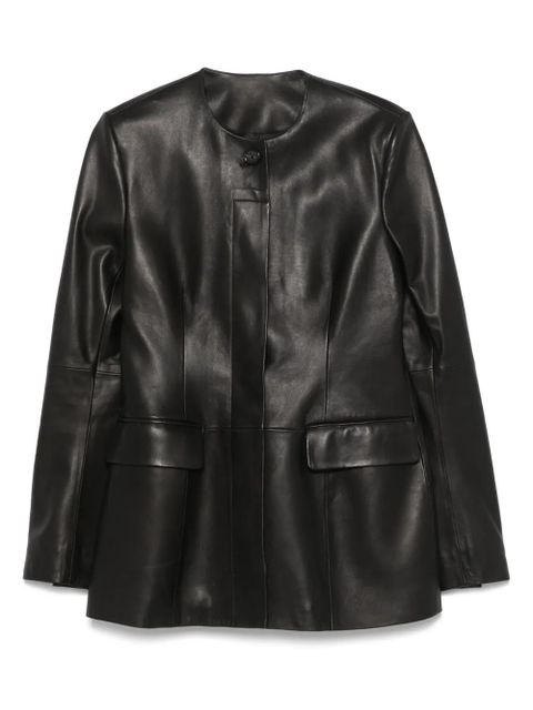 TOTEME collarless leather jacket - Black - zdjęcie produktu nr 1