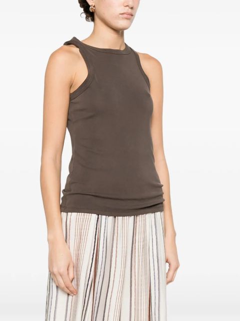Eleh ribbed tank top - Brown
