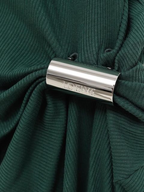LOEWE draped fine-ribbed dress - Green - zdjęcie produktu nr 1