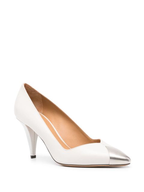ISABEL MARANT 85mm metal-toecap pumps - White
