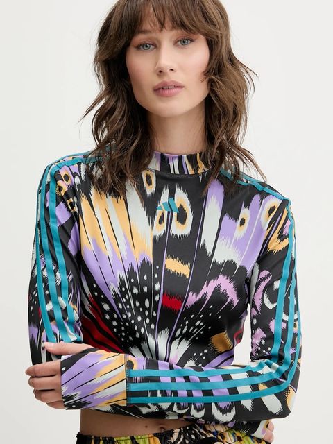 adidas longsleeve x Farm Rio kolor multicolor z półgolfem JL8649