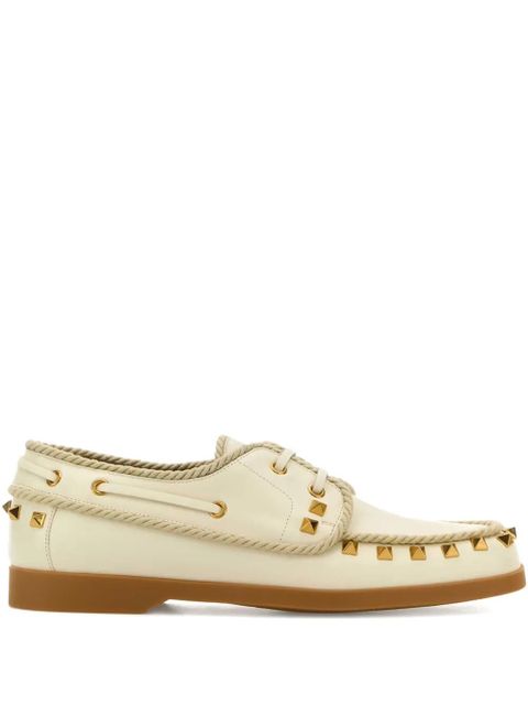Valentino Garavani Rockstud boat shoes - Neutrals - zdjęcie produktu nr 1