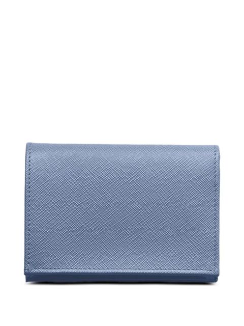Prada triangle logo leather wallet - Blue - zdjęcie produktu nr 2