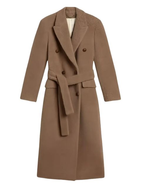 Golden Goose double-breasted belted coat - Brown