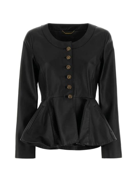 Chloé button-front peplum leather jacket - Black - zdjęcie produktu nr 1