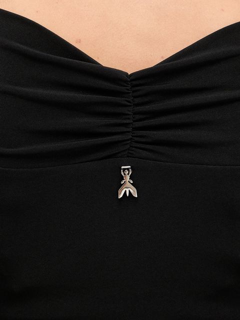 Patrizia Pepe bluzka damska kolor czarny gładka 2M4477 J333