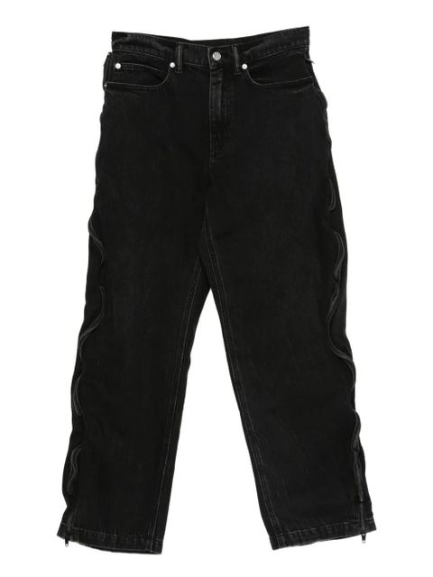 Alexander Wang zip-detail faded jeans - Black - zdjęcie produktu nr 1