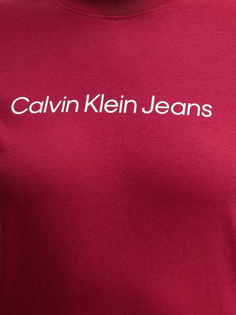 Calvin Klein Jeans t-shirt bawełniany damski kolor bordowy LV047C912G