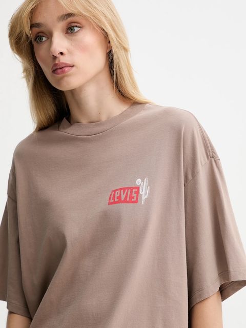 Levi's t-shirt bawełniany damski kolor brązowy 000G4