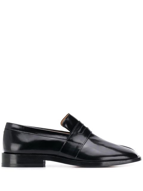Maison Margiela Tabi leather loafers - Black