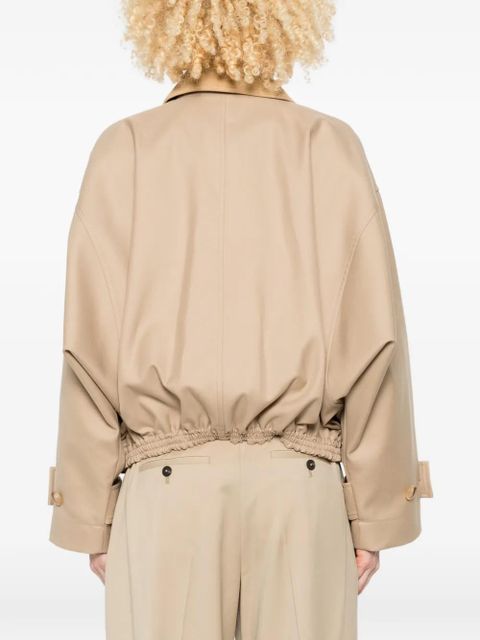 Róhe contrast-collar bomber jacket - Neutrals