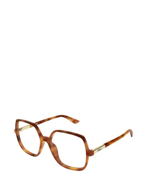 Chloé Eyewear logo-detail glasses - Brown - zdjęcie produktu nr 2