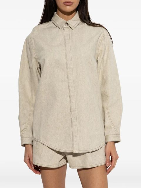 Jacquemus contrast-stitch long-sleeve shirt - Neutrals
