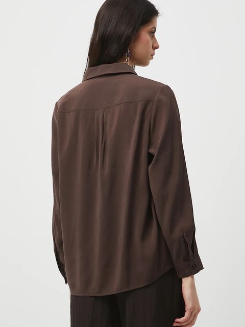 Medicine koszula damska kolor brązowy