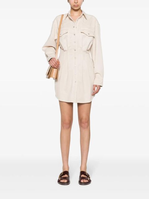 ISABEL MARANT Liliko shirt minidress - Neutrals