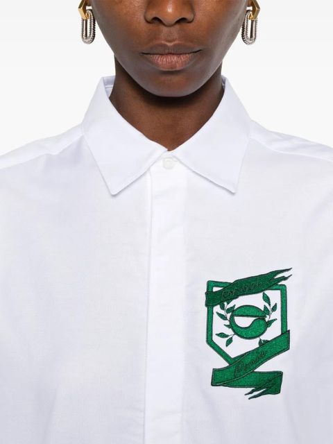 Coperni embroidered-logo dress - White