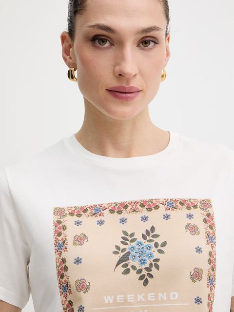 Weekend Max Mara t-shirt bawełniany PANTERA