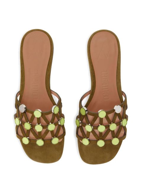 The Attico Grid embellished sandals - Green - zdjęcie produktu nr 2