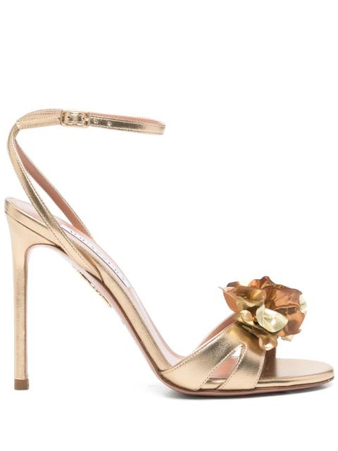 Aquazzura 110mm leather sandals - Gold - zdjęcie produktu nr 1