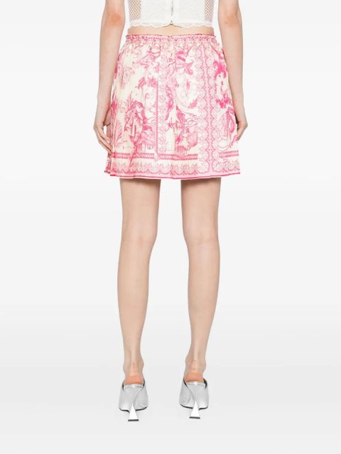 Versace Underwater Barocco pleated skirt - Neutrals