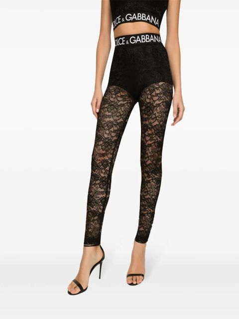 Dolce & Gabbana lace leggings - Black - zdjęcie produktu nr 2