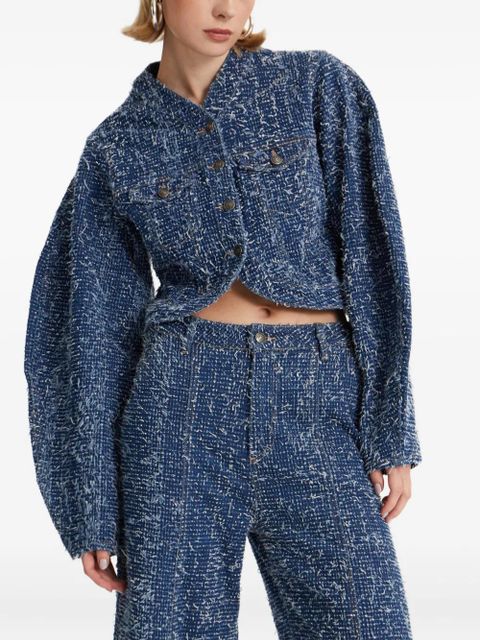 ROTATE BIRGER CHRISTENSEN long-sleeve denim jacket - Blue