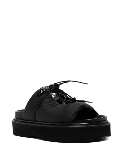 Simone Rocha embellished ghillie sandals - Black