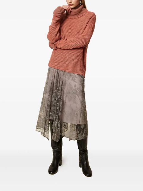 TWINSET ribbed turtleneck jumper - Pink - zdjęcie produktu nr 2