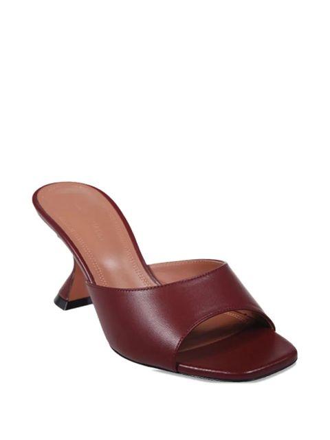 Amina Muaddi 70mm Lupita square-toe sandals - Brown