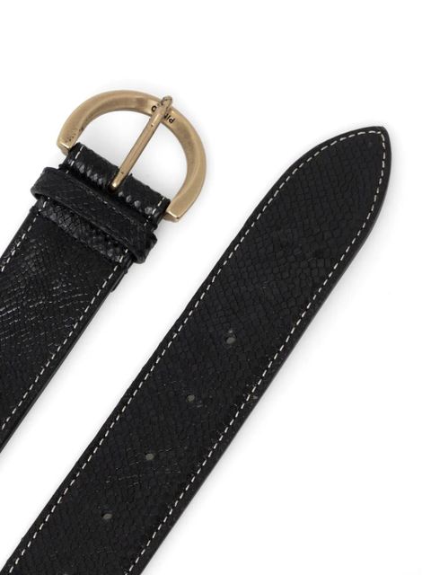 PINKO patterned-stitch leather belt - Black - zdjęcie produktu nr 2
